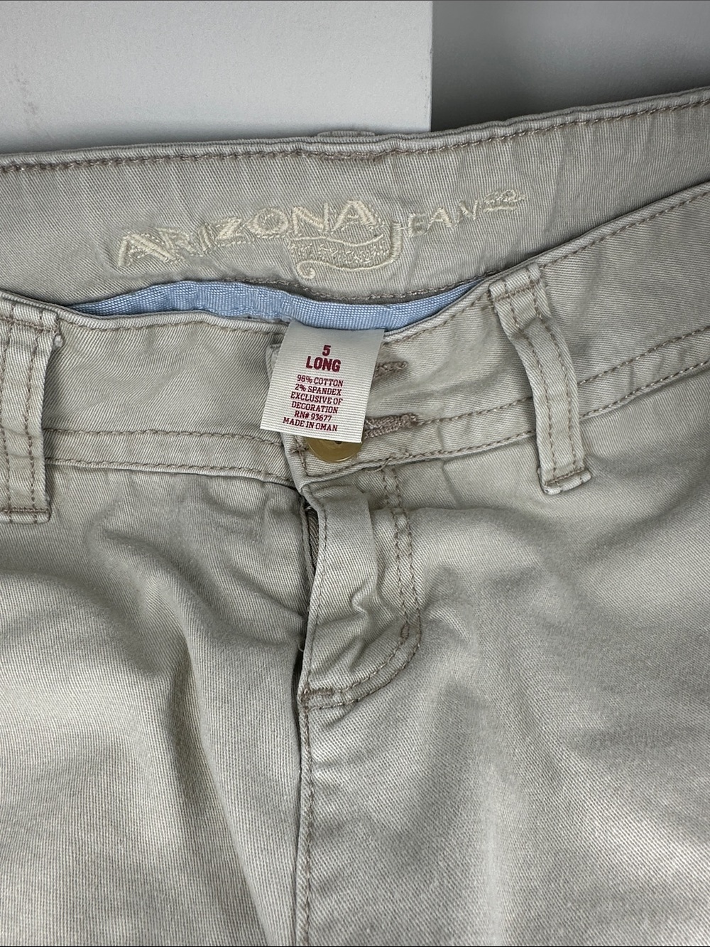 Women’s Arizona Jean Co pants in Light Beige size 5 Long - Picture 8 of 8